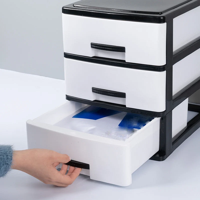 Classeur à tiroirs verticaux classeur moderne en plastique pour la maison et le bureau Clearhalo