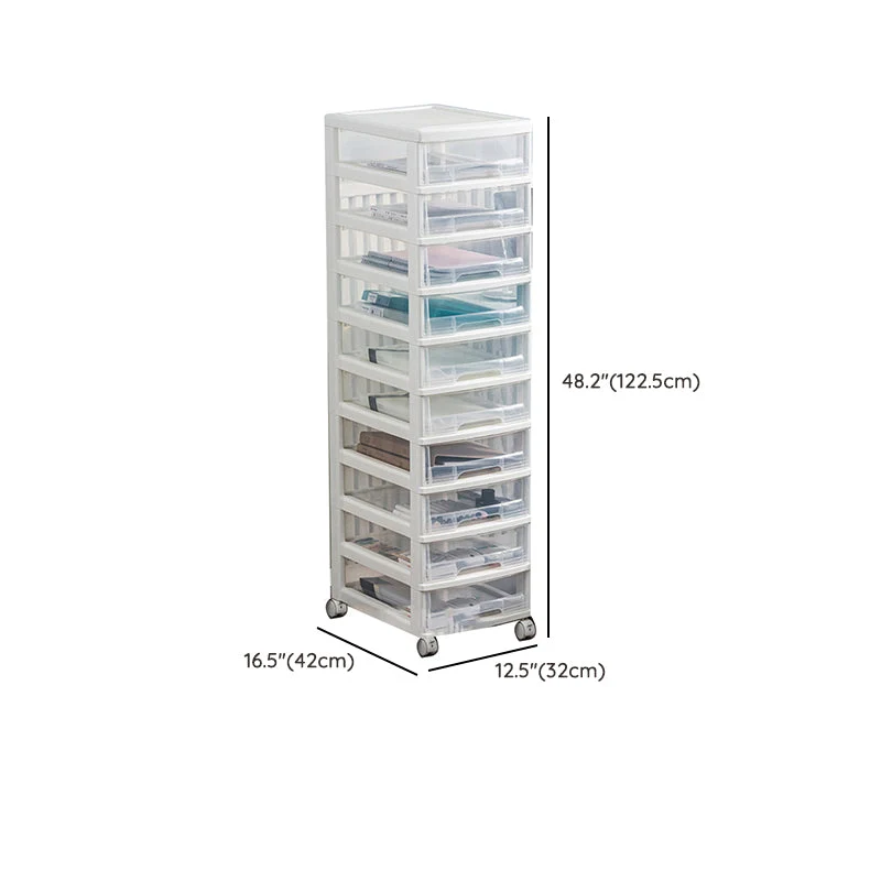 Classeur transparent classeur à tiroirs en plastique moderne Clearhalo