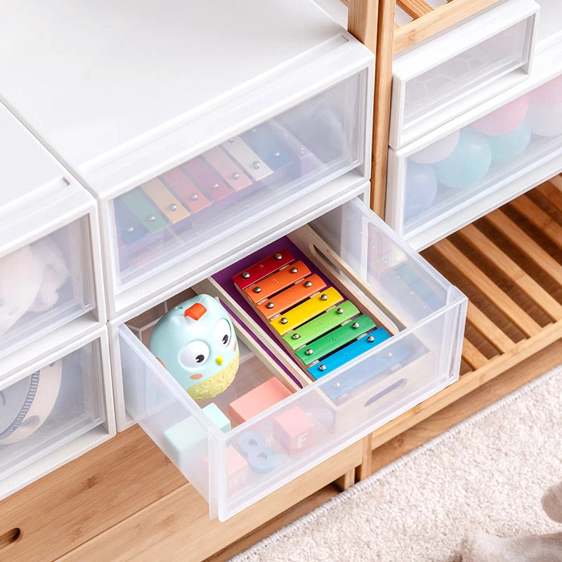 Classeur transparent moderne à tiroirs en plastique pour bureau Clearhalo