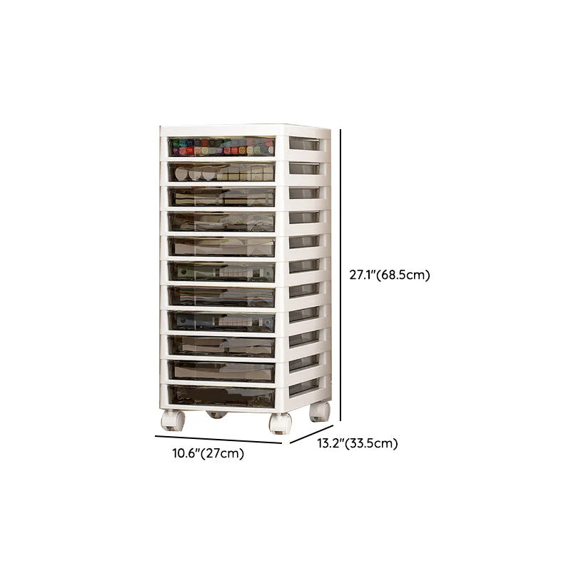 Classeur transparent vertical classeur en plastique mobile moderne Clearhalo