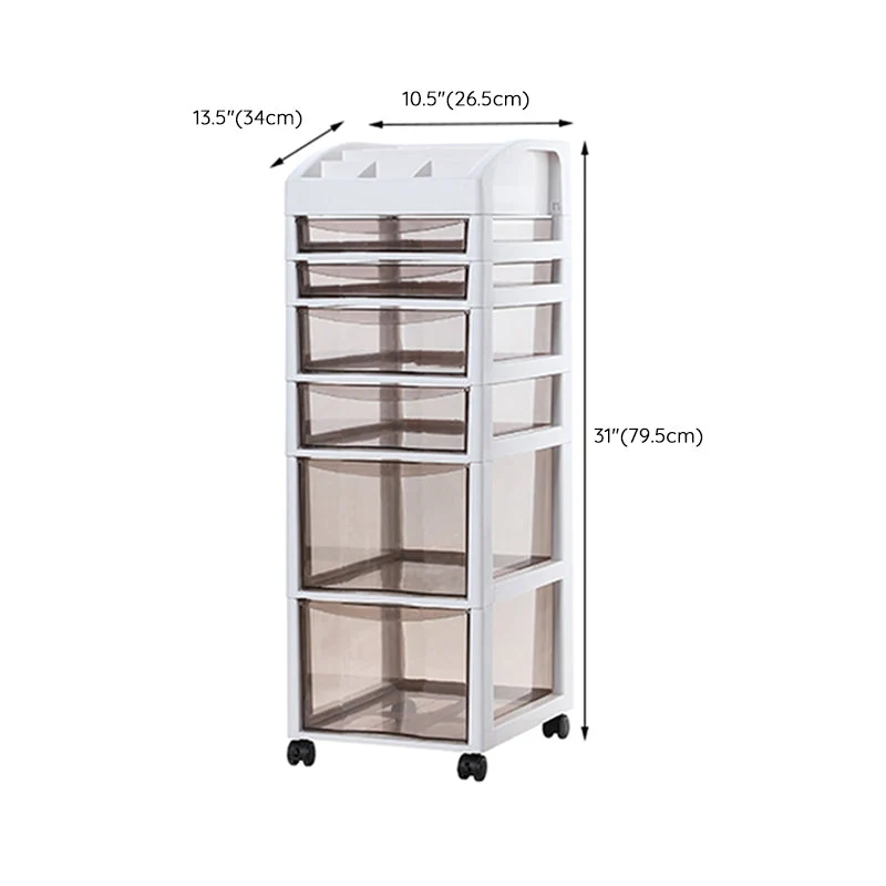 Classeur transparent vertical classeur à tiroirs en plastique moderne Clearhalo