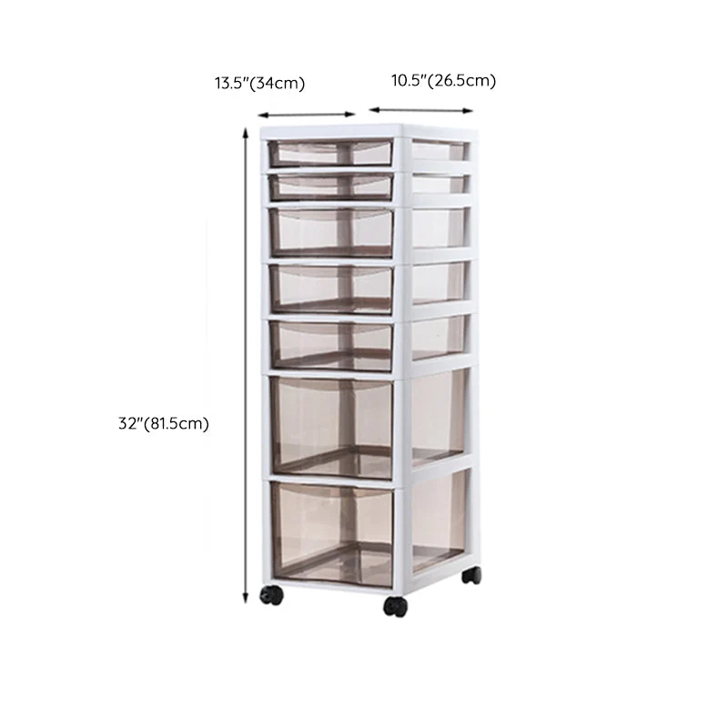 Classeur transparent vertical classeur à tiroirs en plastique moderne Clearhalo