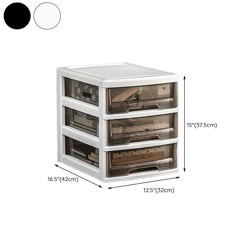 Classeur transparent vertical classeur à tiroirs en plastique moderne Clearhalo