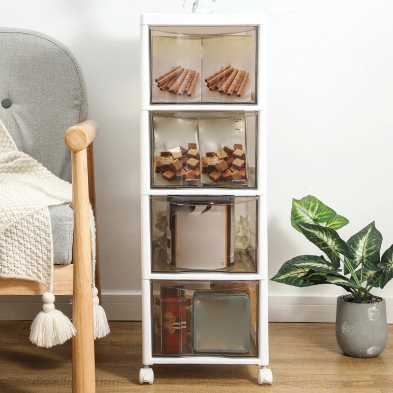 Classeur transparent vertical classeur à tiroirs en plastique moderne Clearhalo