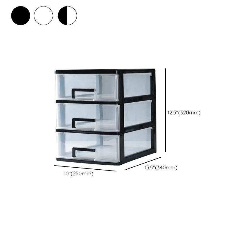 Classeur transparent vertical moderne en plastique pour le bureau à domicile Clearhalo