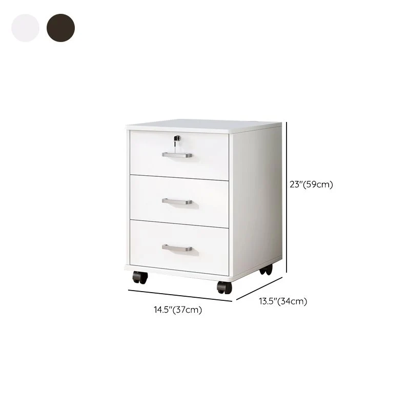 Classeur verrouillable en bois, classeur vertical moderne avec tiroirs Clearhalo