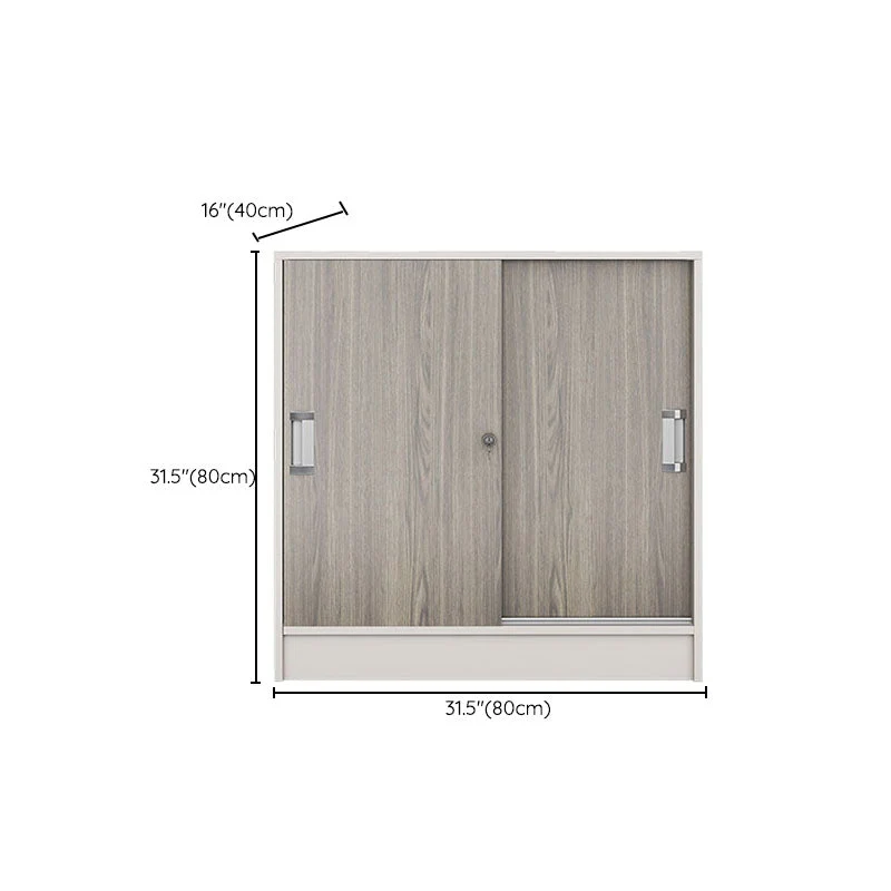 Classeur à verrouillage moderne en bois avec étagères de rangement Clearhalo