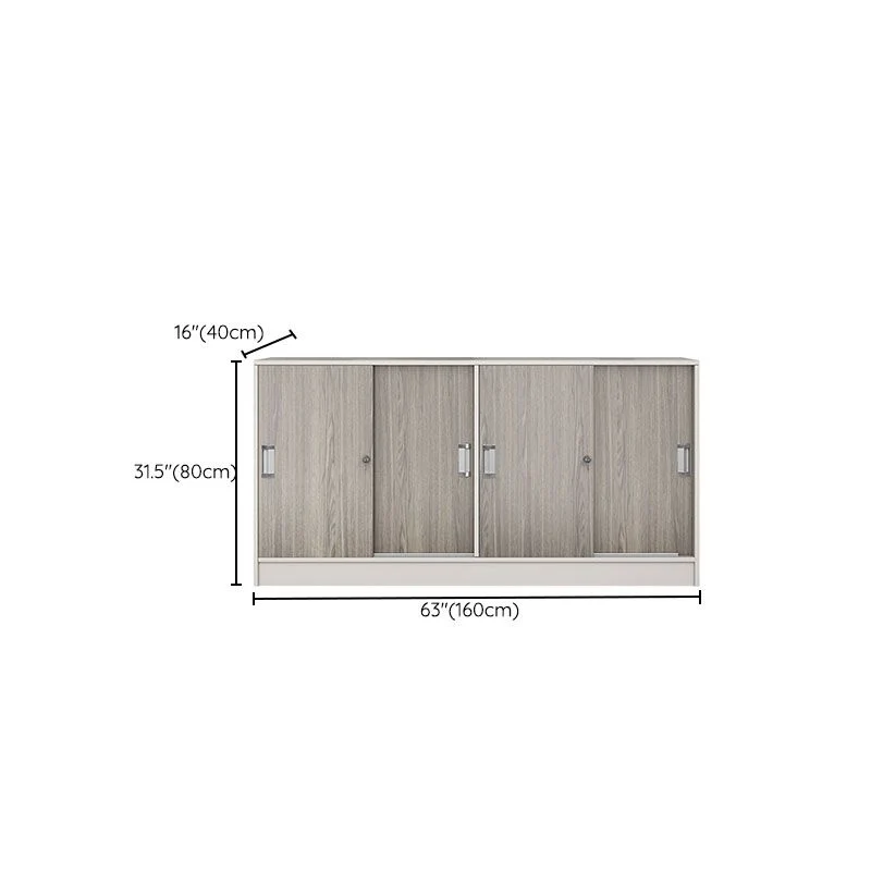 Classeur à verrouillage moderne en bois avec étagères de rangement Clearhalo