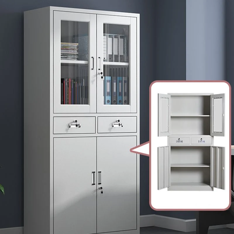 Classeur à verrouillage moderne en métal avec étagères de rangement Clearhalo