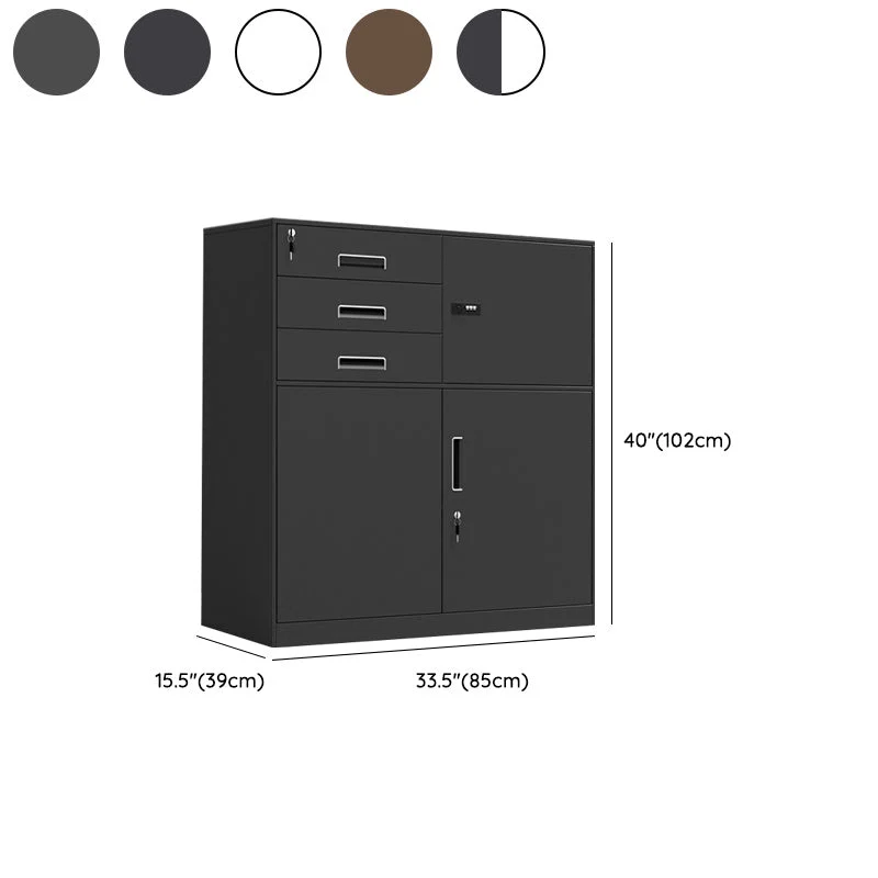 Classeur de verrouillage moderne en métal pour le bureau à domicile Clearhalo