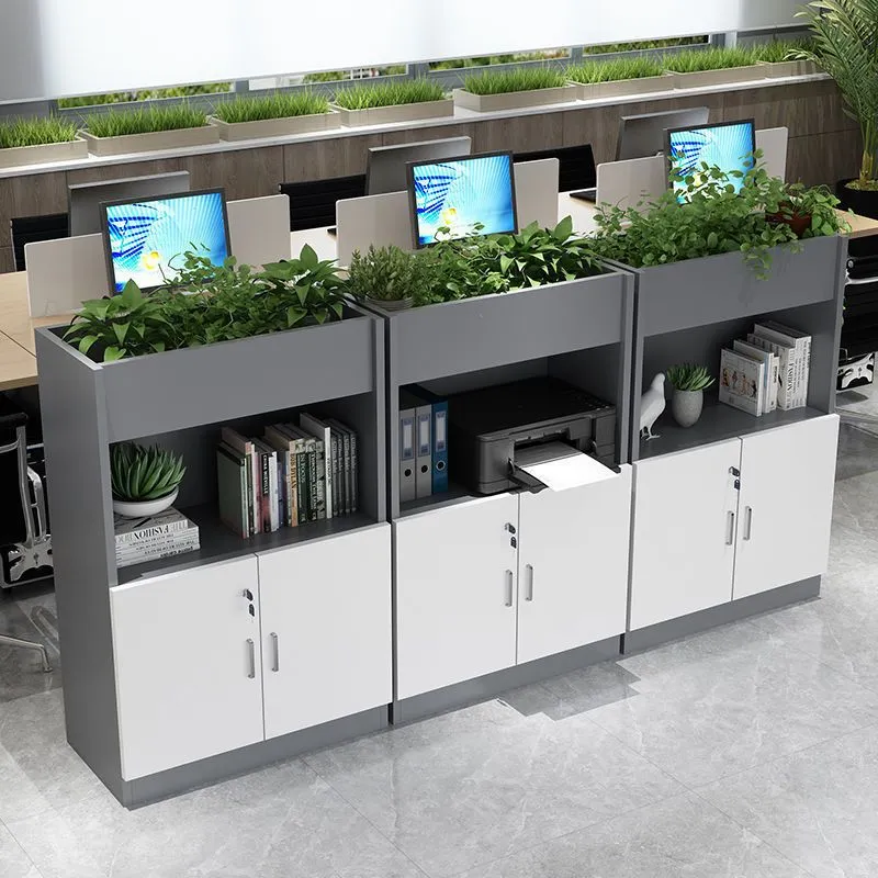 Classeur vertical en bois bloc de couleur classeur moderne avec verrouillage Clearhalo