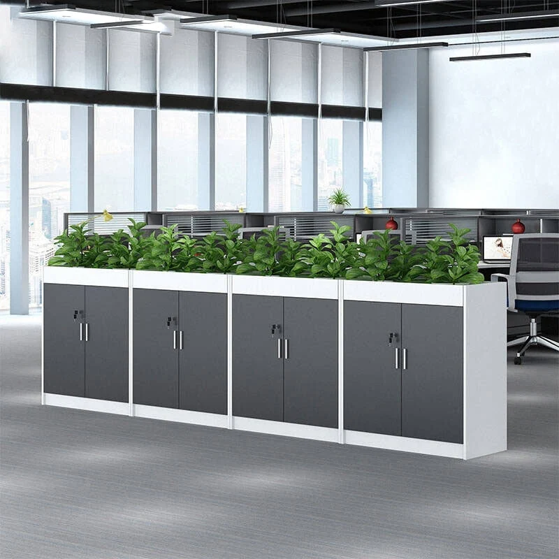 Classeur vertical en bois bloc de couleur classeur moderne avec verrouillage Clearhalo