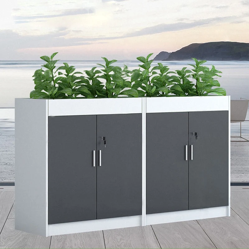 Classeur vertical en bois bloc de couleur classeur moderne avec verrouillage Clearhalo