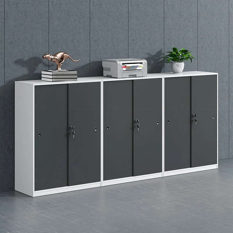 Classeur vertical en bois de classeur de style industriel avec rangement verrouillable Clearhalo