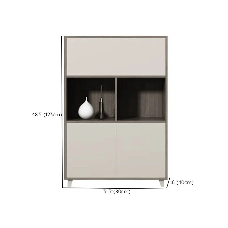 Classeur vertical en bois de classeur de style industriel pour le bureau à domicile Clearhalo