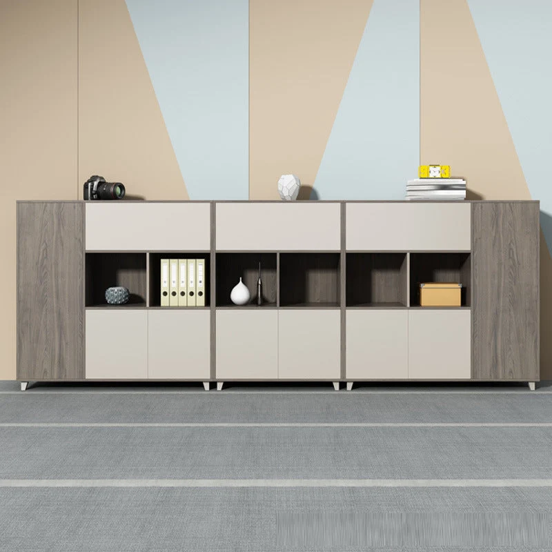 Classeur vertical en bois de classeur de style industriel pour le bureau à domicile Clearhalo