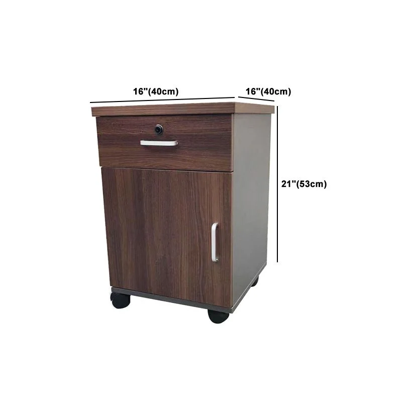 Classeur vertical en bois de style contemporain avec rangement verrouillable Clearhalo