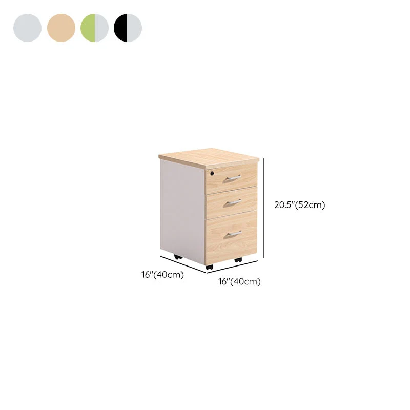 Classeur vertical en bois de style contemporain avec rangement verrouillable Clearhalo