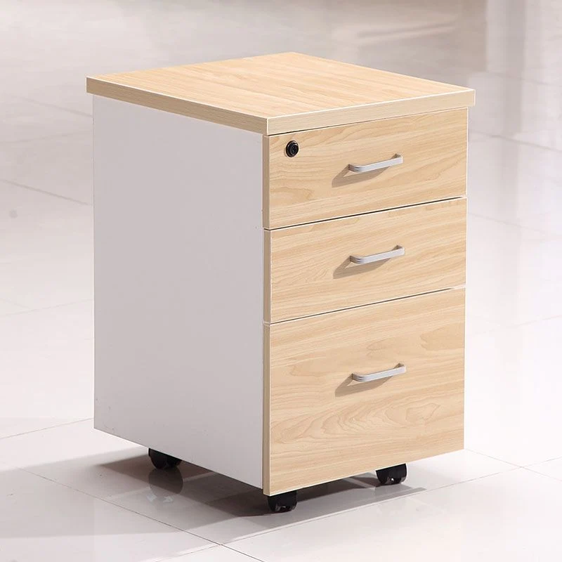 Classeur vertical en bois de style contemporain avec rangement verrouillable Clearhalo