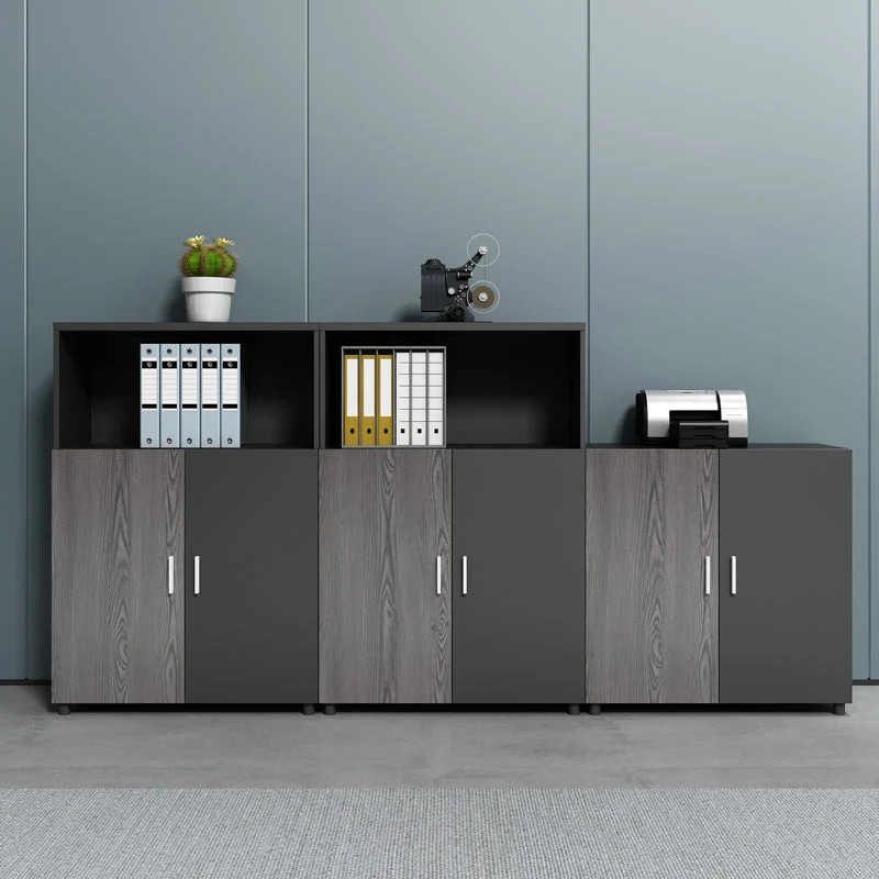 Classeur vertical en bois de style industriel avec rangement verrouillable Clearhalo