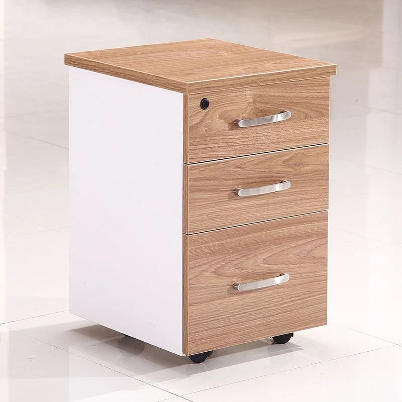 Classeur vertical en bois de style moderne avec rangement verrouillable Clearhalo