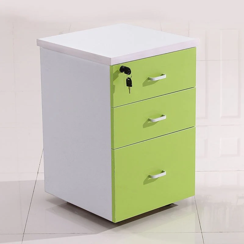 Classeur vertical en bois de style moderne avec rangement verrouillable Clearhalo