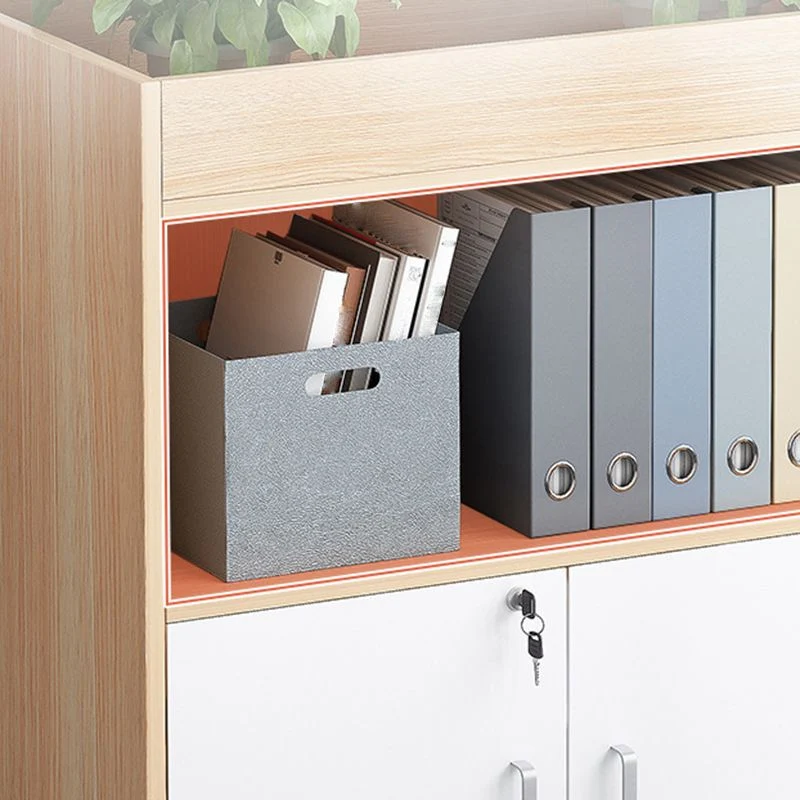 Classeur vertical en bois, étagères de rangement modernes, classeur avec serrure Clearhalo