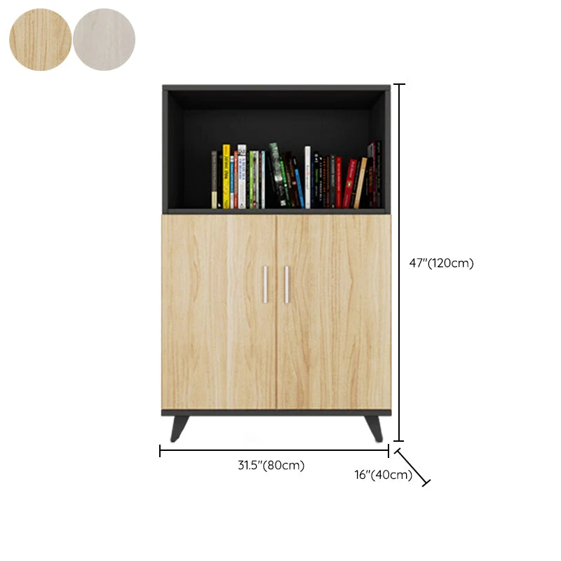 Classeur vertical à cadre en bois de classeur de style nordique pour le bureau Clearhalo