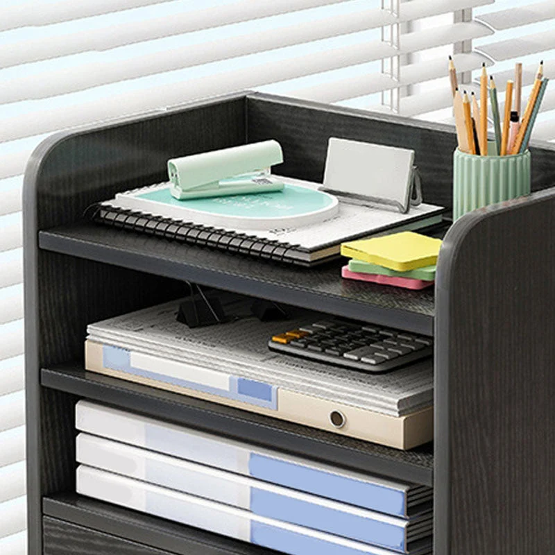 Classeur vertical contemporain en bois avec rangement Clearhalo