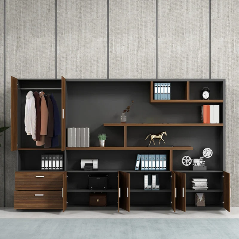 Classeur vertical contemporain en bois d'ingénierie Clearhalo