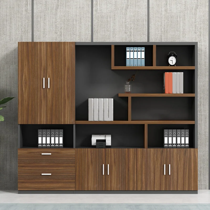 Classeur vertical contemporain en bois d'ingénierie Clearhalo
