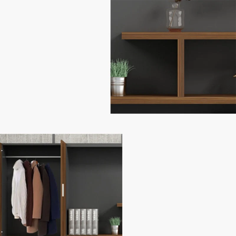 Classeur vertical contemporain en bois d'ingénierie Clearhalo