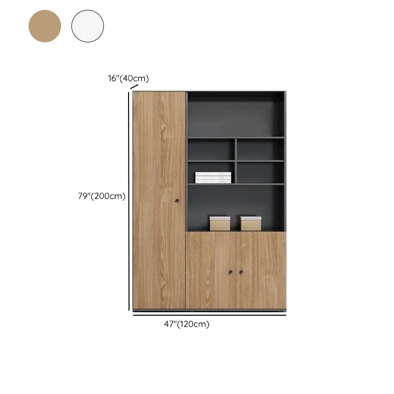 Classeur vertical contemporain en bois d'ingénierie Clearhalo