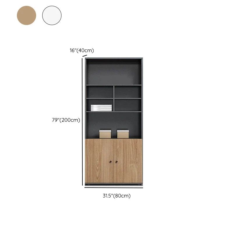 Classeur vertical contemporain en bois d'ingénierie Clearhalo
