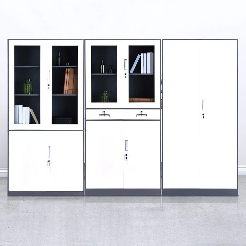 Classeur vertical contemporain à cadre en acier avec serrure à clé Clearhalo
