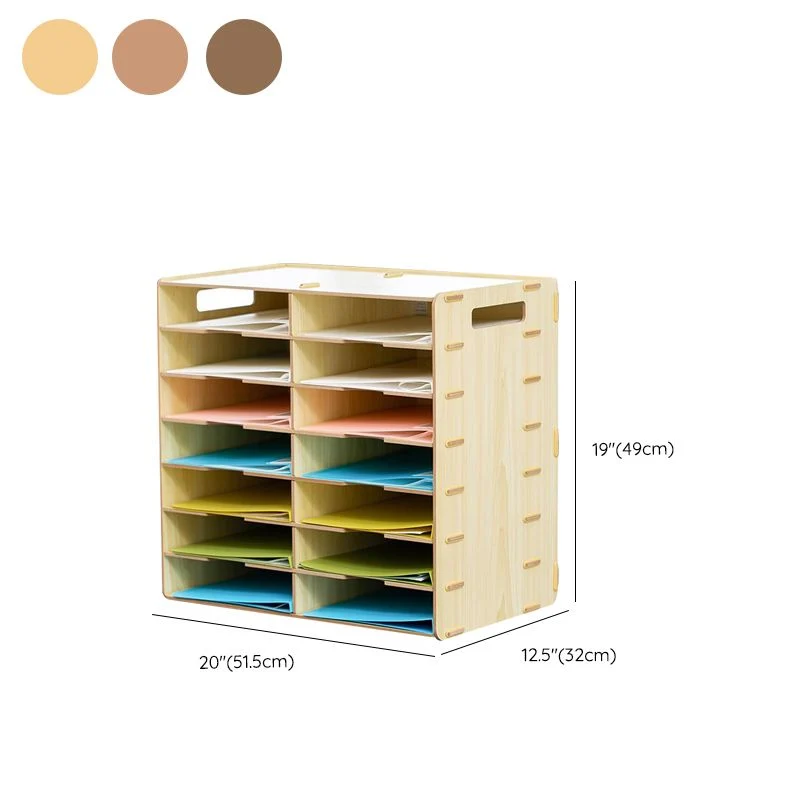 Classeur vertical contemporain à cadre en bois Clearhalo