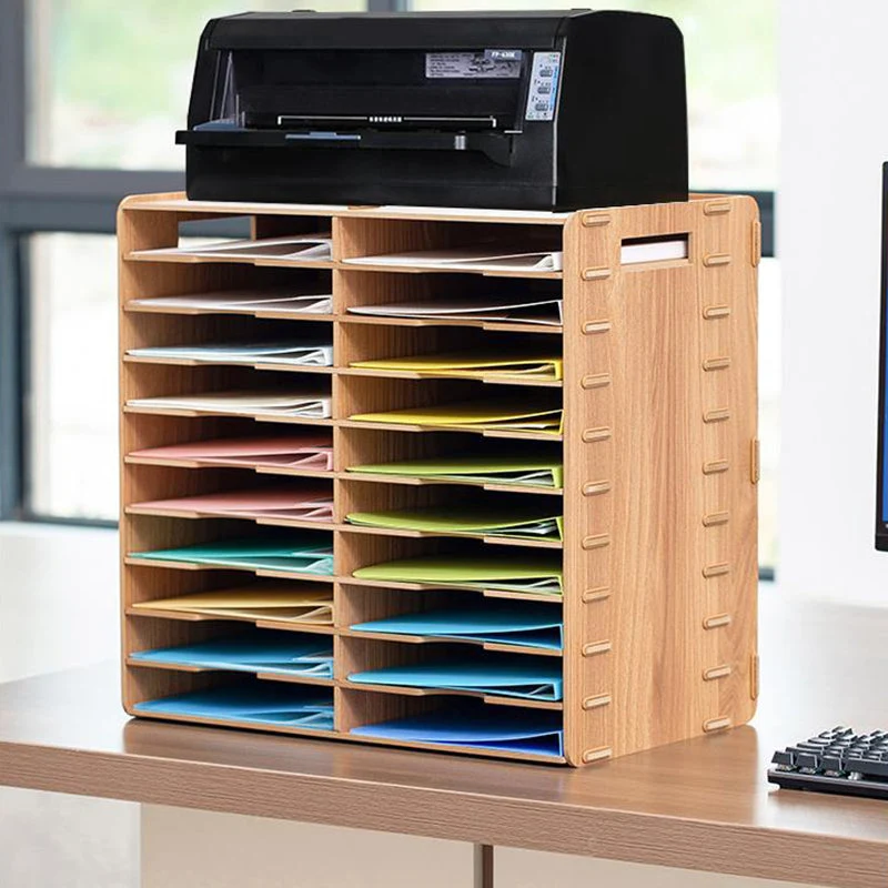 Classeur vertical contemporain à cadre en bois Clearhalo