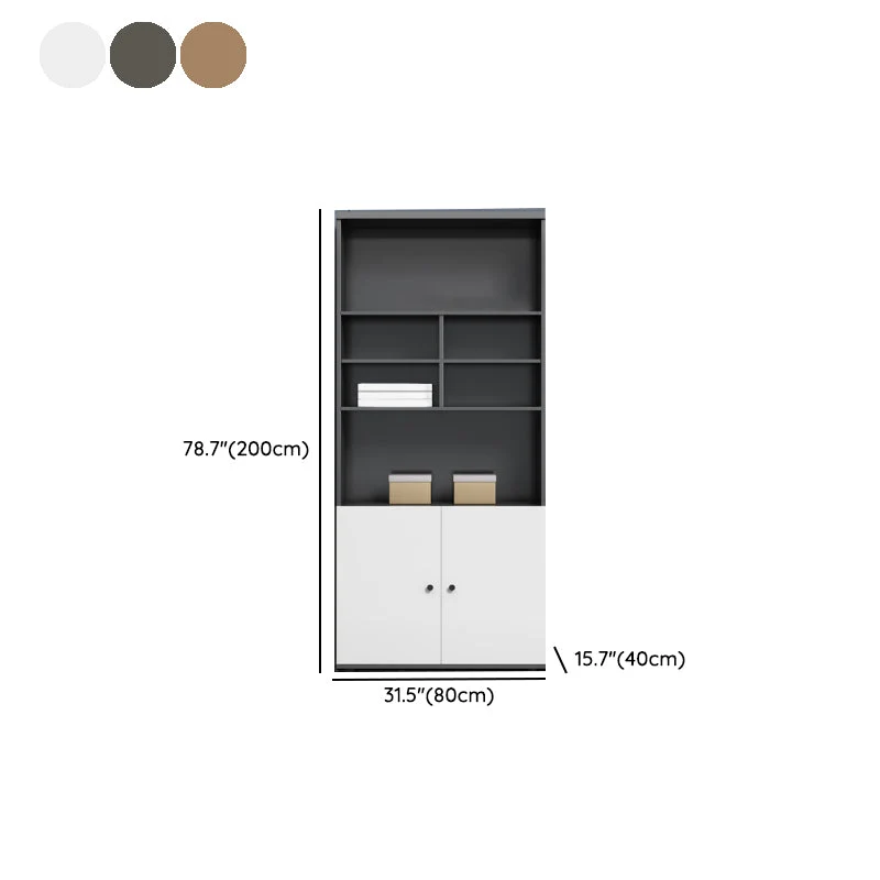 Classeur vertical contemporain classeur de stockage à cadre en bois Clearhalo