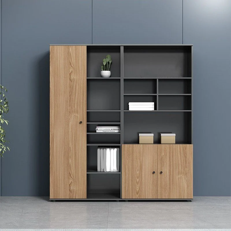 Classeur vertical contemporain classeur de stockage à cadre en bois Clearhalo