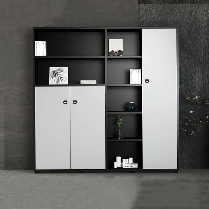 Classeur vertical contemporain classeur de stockage à cadre en bois Clearhalo