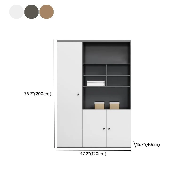 Classeur vertical contemporain classeur de stockage à cadre en bois Clearhalo