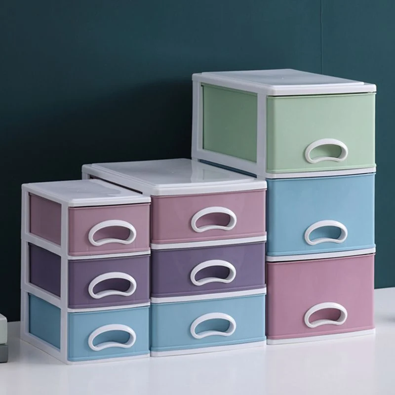 Classeur vertical contemporain en plastique avec tiroirs Clearhalo