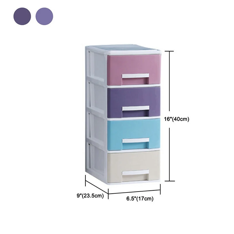Classeur vertical contemporain en plastique avec tiroirs Clearhalo