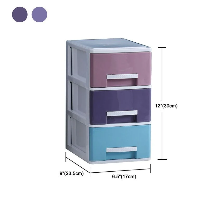 Classeur vertical contemporain en plastique avec tiroirs Clearhalo