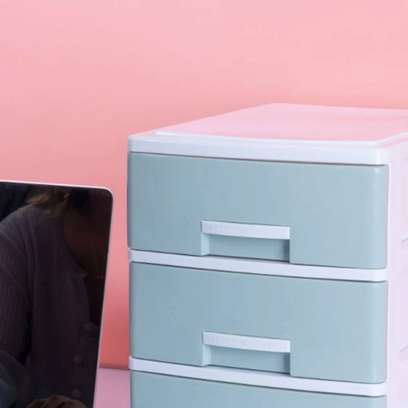 Classeur vertical contemporain en plastique avec tiroirs pour le bureau à domicile Clearhalo