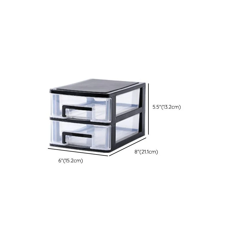 Classeur vertical contemporain en plastique avec tiroirs pour bureau Clearhalo