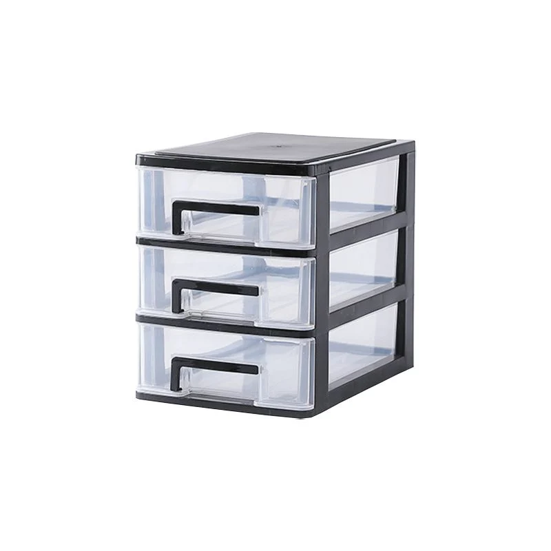 Classeur vertical contemporain en plastique avec tiroirs pour bureau Clearhalo
