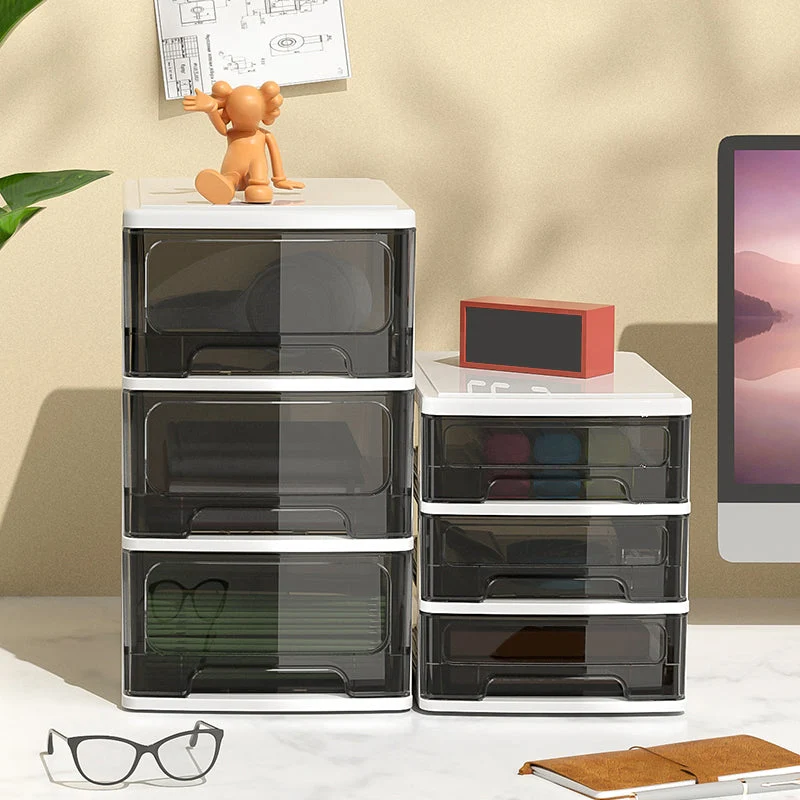 Classeur vertical contemporain en plastique pour bureau à domicile Clearhalo