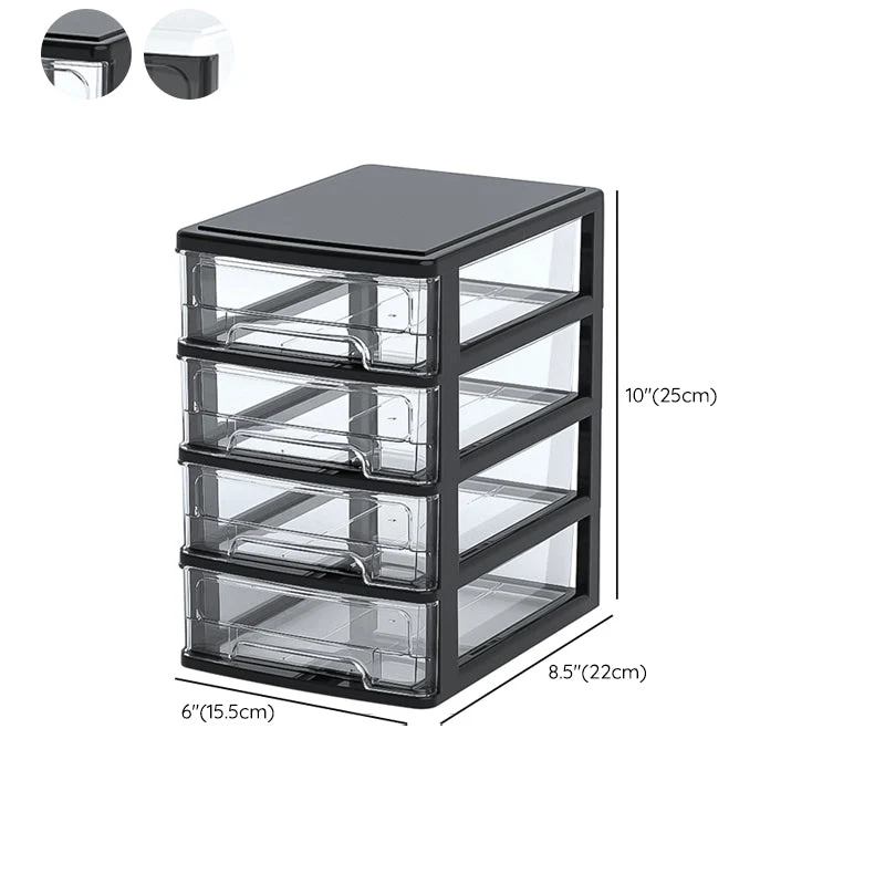 Classeur vertical contemporain en plastique pour bureau à domicile Clearhalo