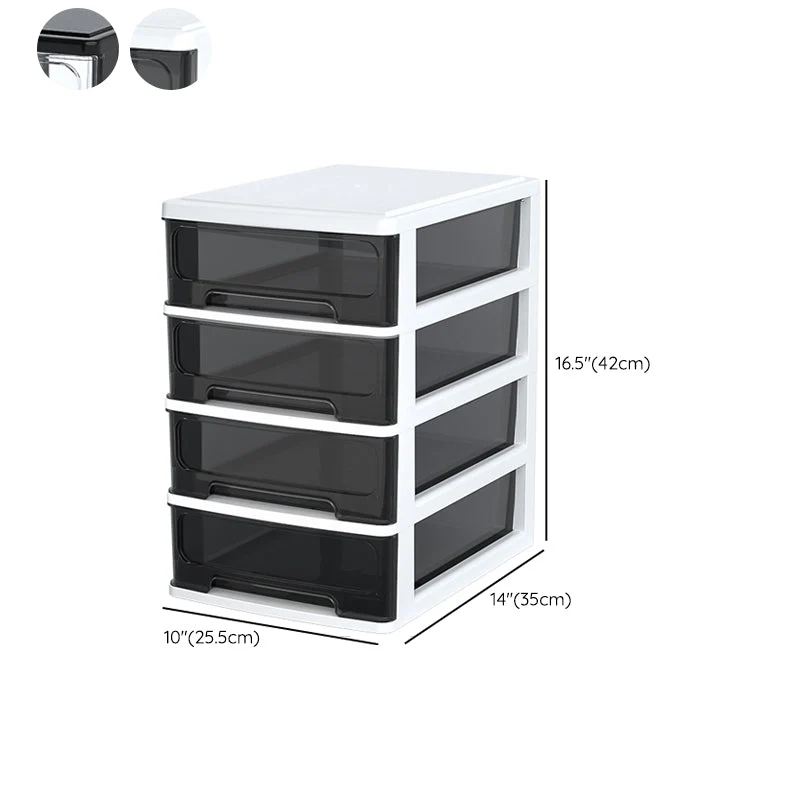 Classeur vertical contemporain en plastique pour bureau à domicile Clearhalo
